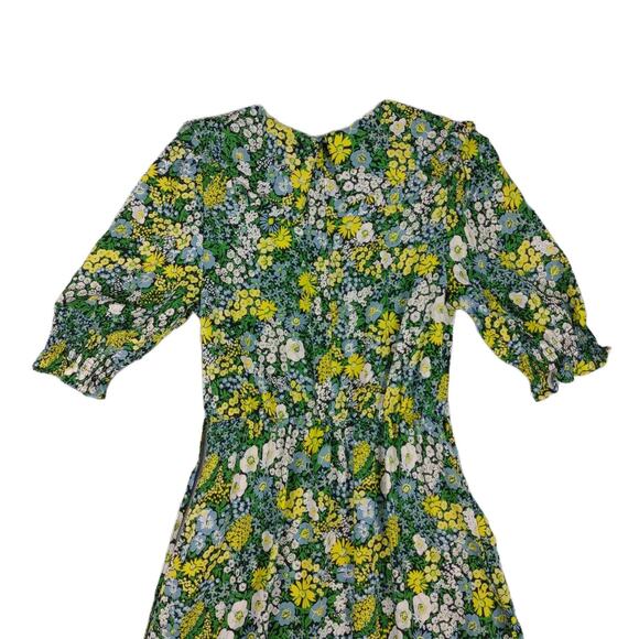ASOS New Look Tall Peter Pan Collar Puff Sleeve Floral Midi Dress, Women's 6 - Picture 6 of 13